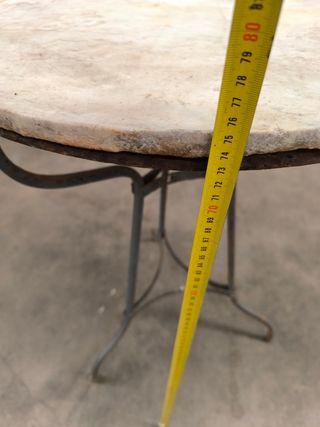 MESA DE FORJA CON MARMOL