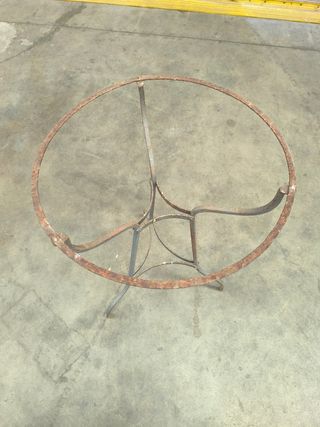 MESA DE FORJA CON MARMOL