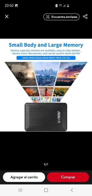 Disco Duro 500Gb USB3. Nuevo