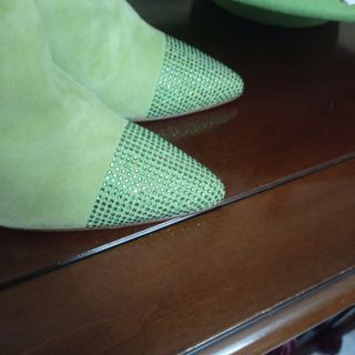 Botines  verdes de ante piel de toral nuevos 