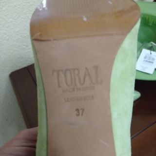 Botines  verdes de ante piel de toral nuevos 