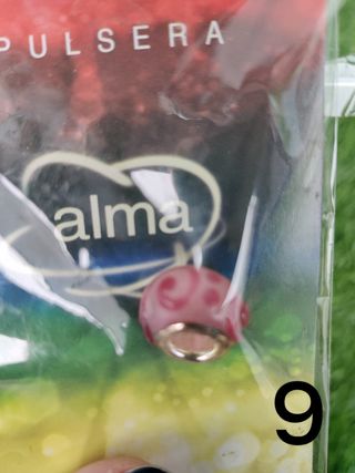 Abalorios colores pulsera cadena