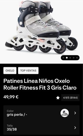 Patines oxelo evolutivos t.35/38