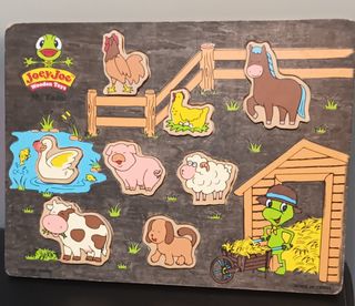 Puzzle de madera animales euskera