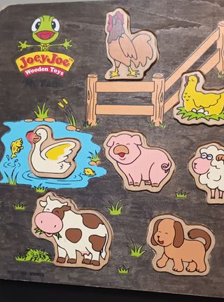 Puzzle de madera animales euskera