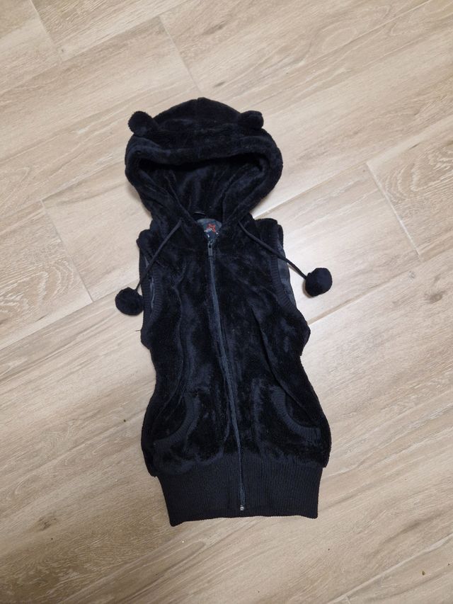Giacchetto peloso y2k nero taglia S