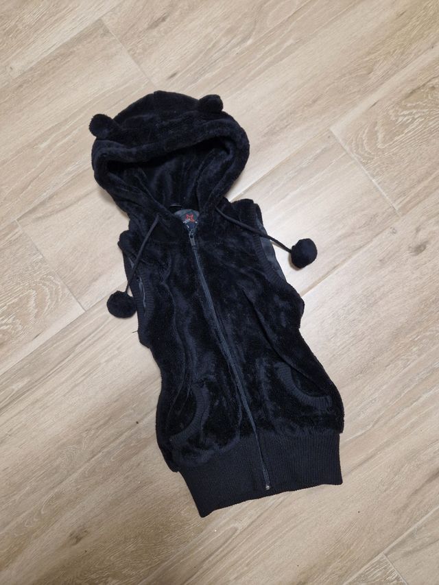 Giacchetto peloso y2k nero taglia S