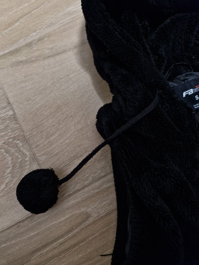 Giacchetto peloso y2k nero taglia S