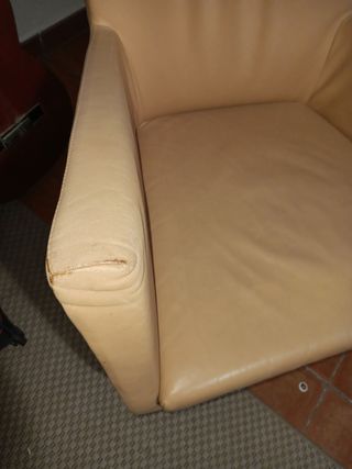 Butaca Montis Windy cuero marrón