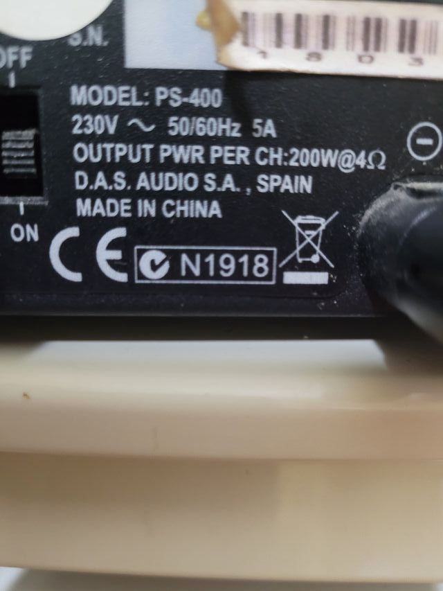Amplifier DAS PS400 Power
