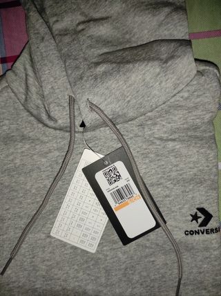 SUDADERA CONVERSE GRIS "" S ""