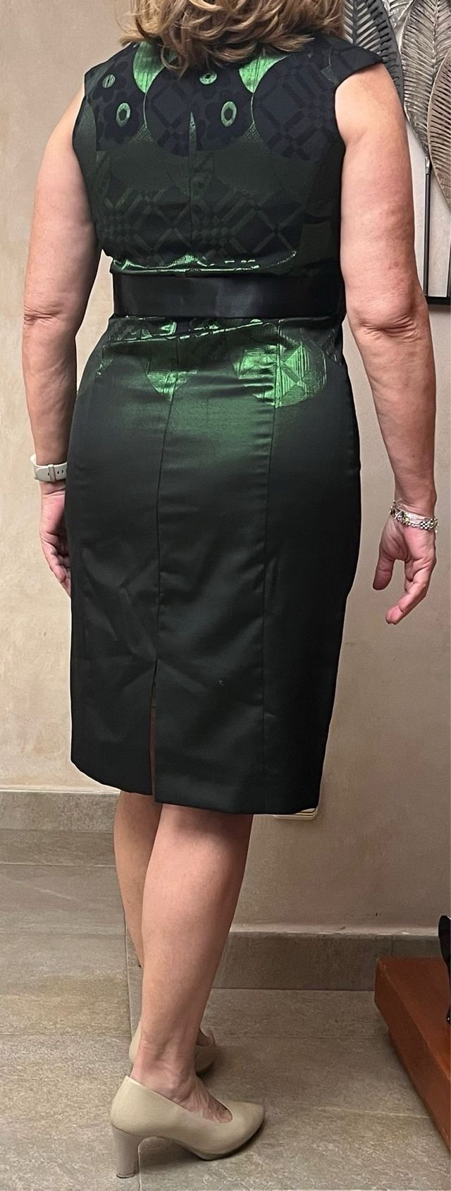 Vestido de fiesta y abrigo/cárdigan