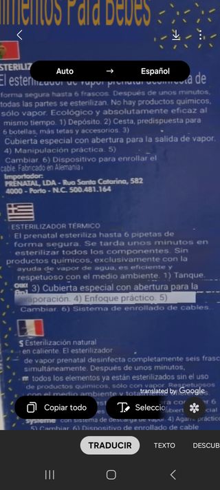 Esterilizador de biberones a vapor
