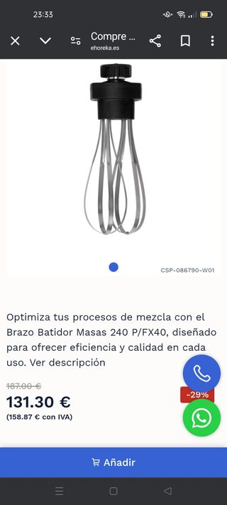 Mezclador industrial de baridora