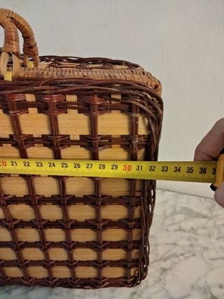Maleta cesta para picnic vintage