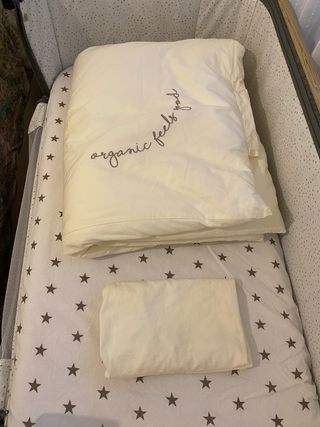 Mini cuna colecho Elitte +Colchón, Nórdico,Sábanas