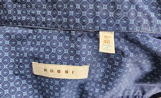 Elegante camicia blu da uomo. Taglia L.