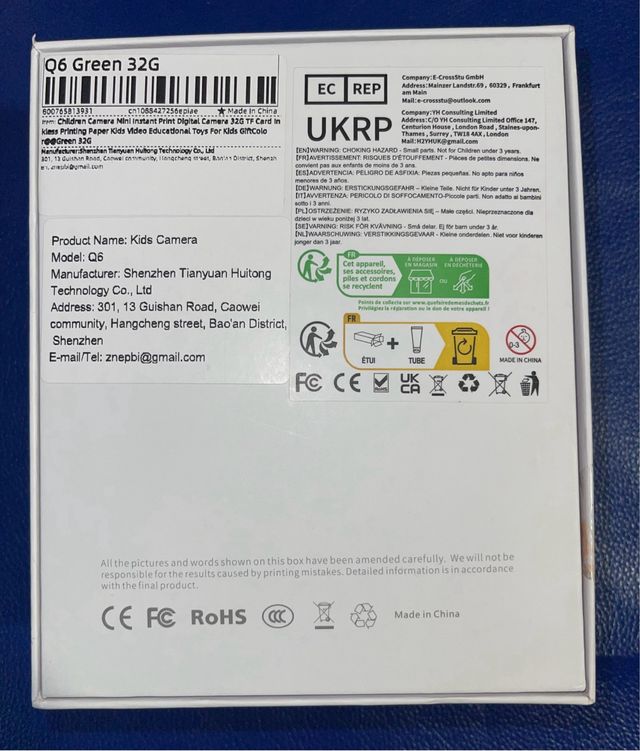 Fotocamera istantanea Unicorn per bambini