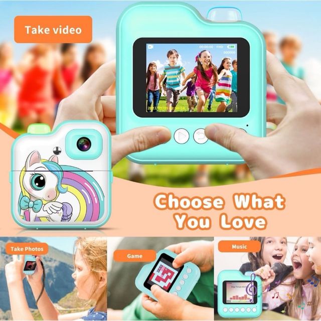 Fotocamera istantanea Unicorn per bambini