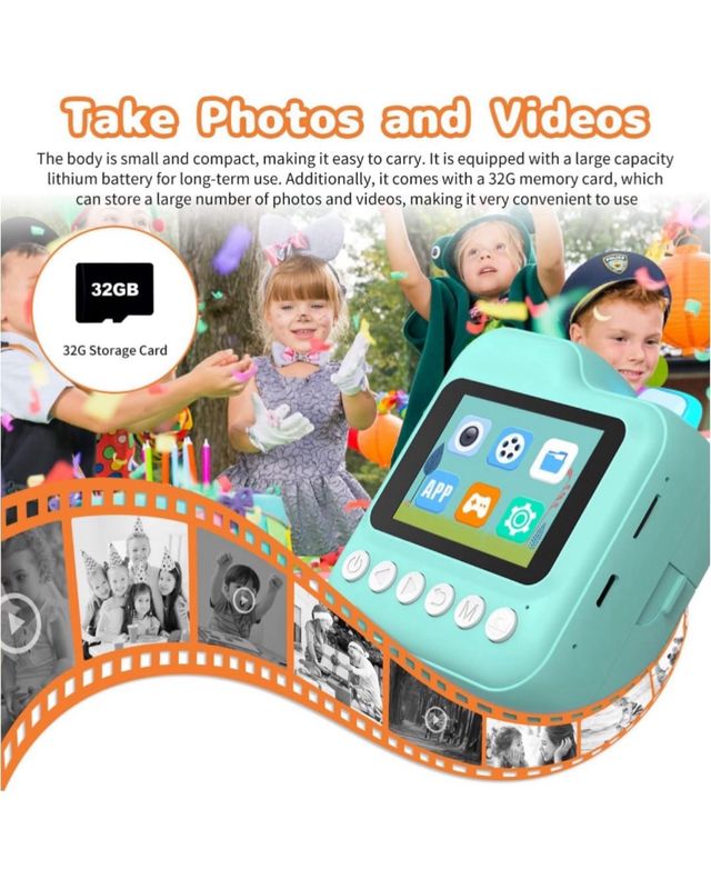 Fotocamera istantanea Unicorn per bambini