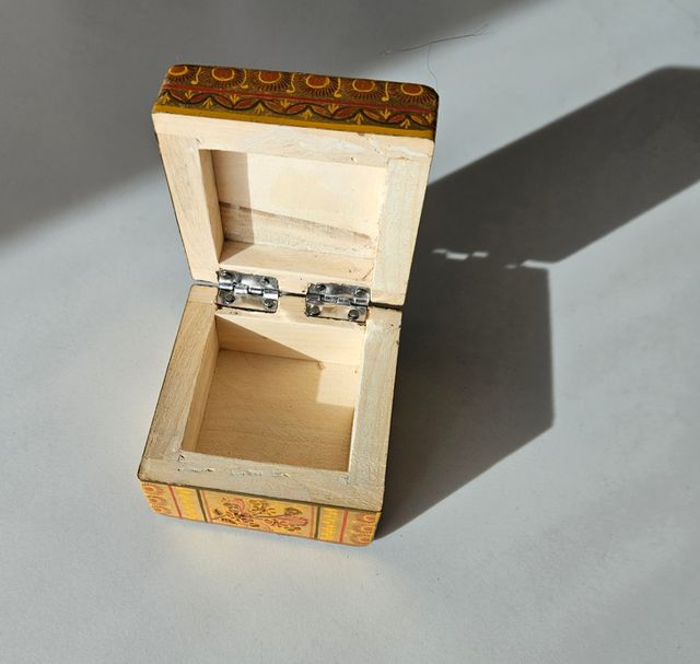 Caja de madera artesanía mexicana