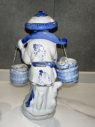 OFERTA!!! PAREJA DE PESCADORES CHINOS PORCEL CHINA