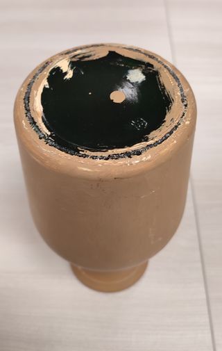 Vaso - Brocca in vetro ricoperta di terracotta