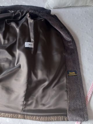 CHAQUETON SEÑORA MARRON EFECTO PIEL TALLA MEDIANA