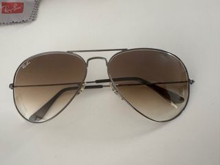 Gafas Rayban Aviator plateadas mujer
