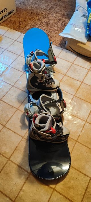 Tabla y fijaciones , botas 39.