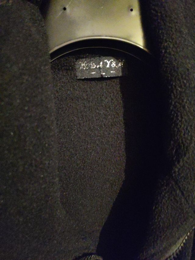 Pile donna con zip e lacci in vita nero L