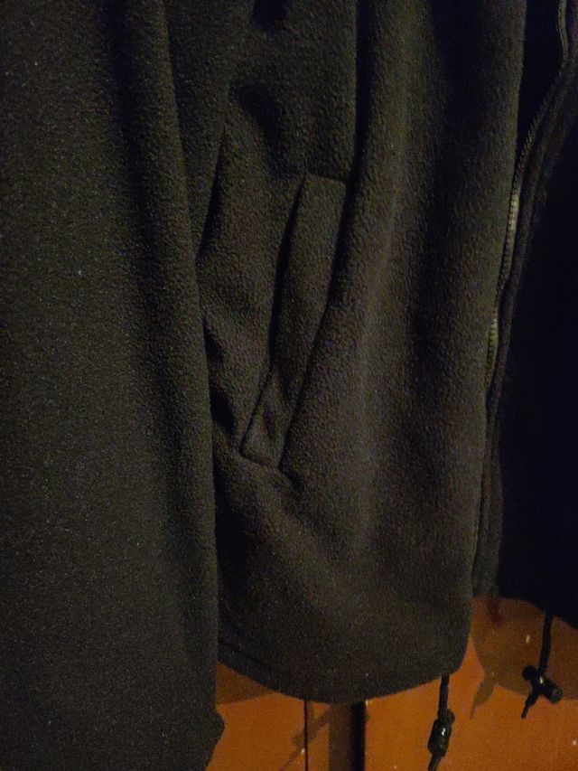 Pile donna con zip e lacci in vita nero L