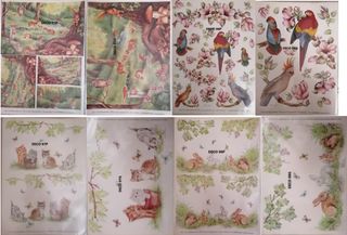 1 foglio di carta per decoupage Decomania