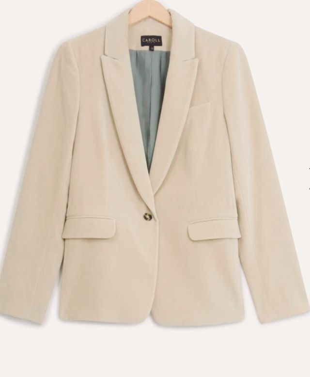 Blazer terciopelo beige