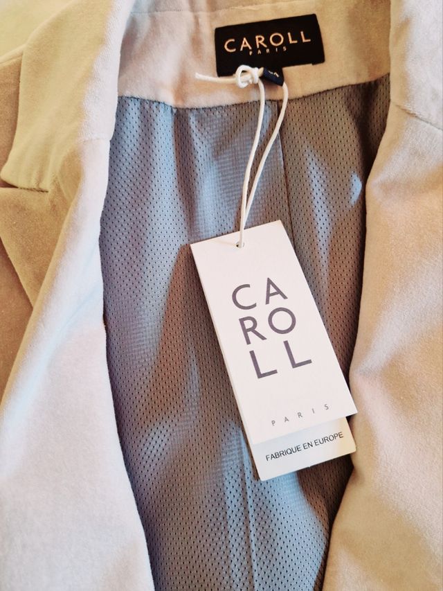 Blazer terciopelo beige