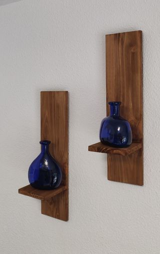 Balda estante de madera flotante