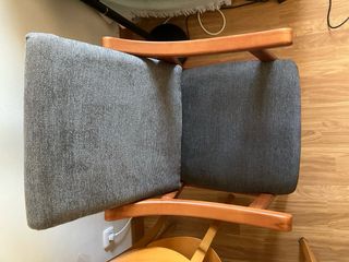 Sillon madera tapizado
