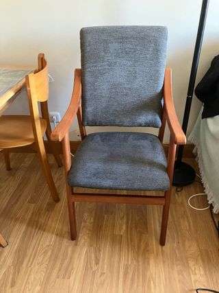 Sillon madera tapizado