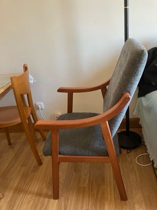 Sillon madera tapizado