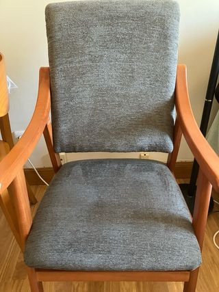 Sillon madera tapizado