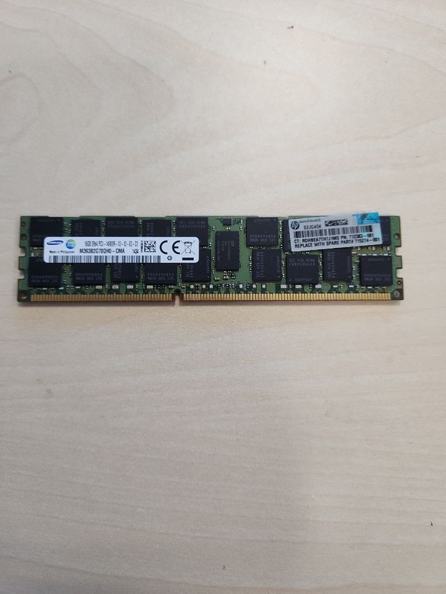 Memoria RAM HP 16 gb. Para servidor