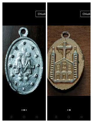 Nr. 2 medagliette religiose vintage.