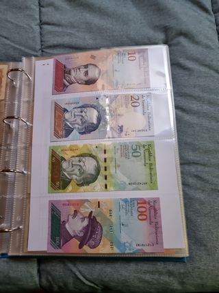 10 20 50 100 bolívares Venezuela