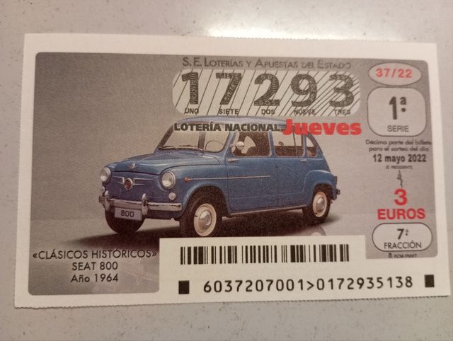 LOTERÍA NACIONAL "SEAT 800"