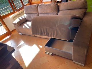 Sofa chaise longue elevable