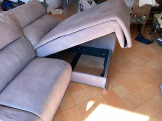 Sofa chaise longue elevable