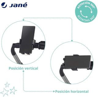 Soporte para el móvil en el carrito de bebé. Jané