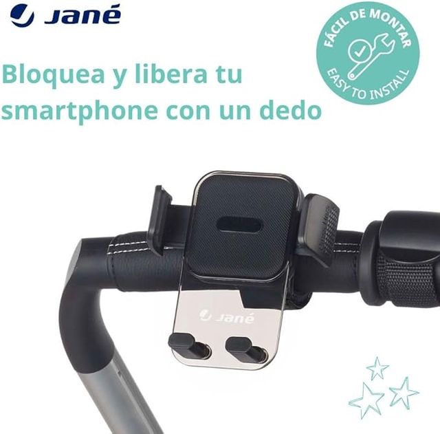 Soporte para el móvil en el carrito de bebé. Jané