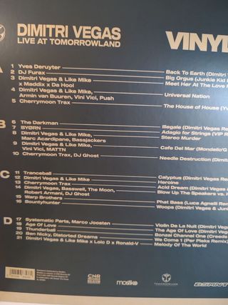 Dimitri Vegas Vinyl Only – Live At Tomorrowland