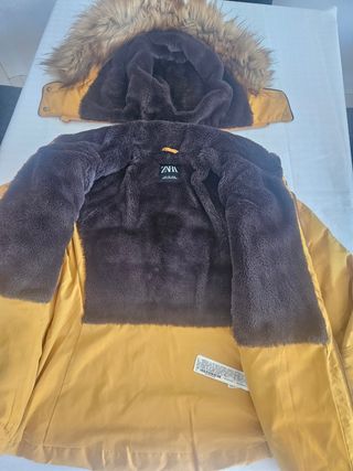 Abrigo plumas Zara talla L